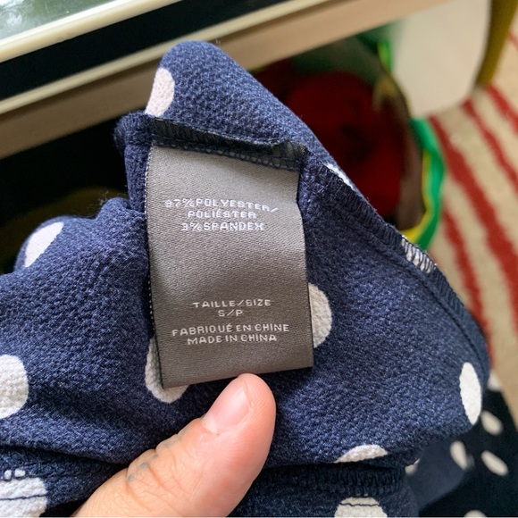 POLKA DOT RETRO BLUE AND WHITE MINI DRESS S - Picture 8 of 10